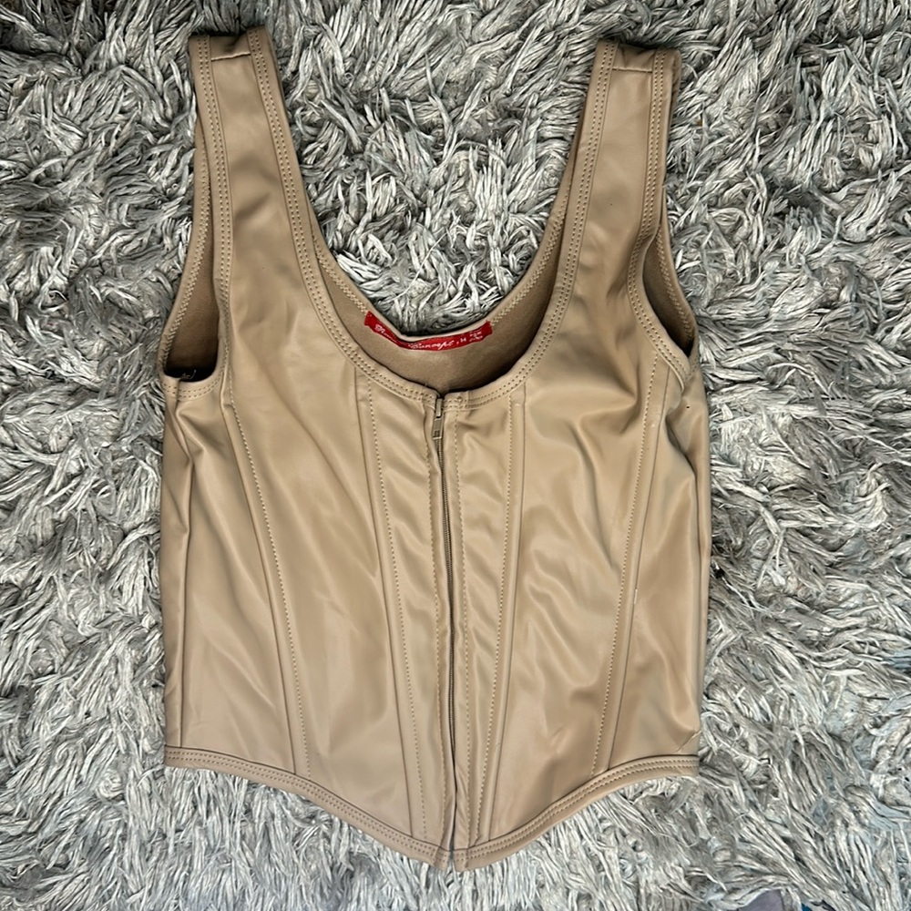 Tan Corset Top